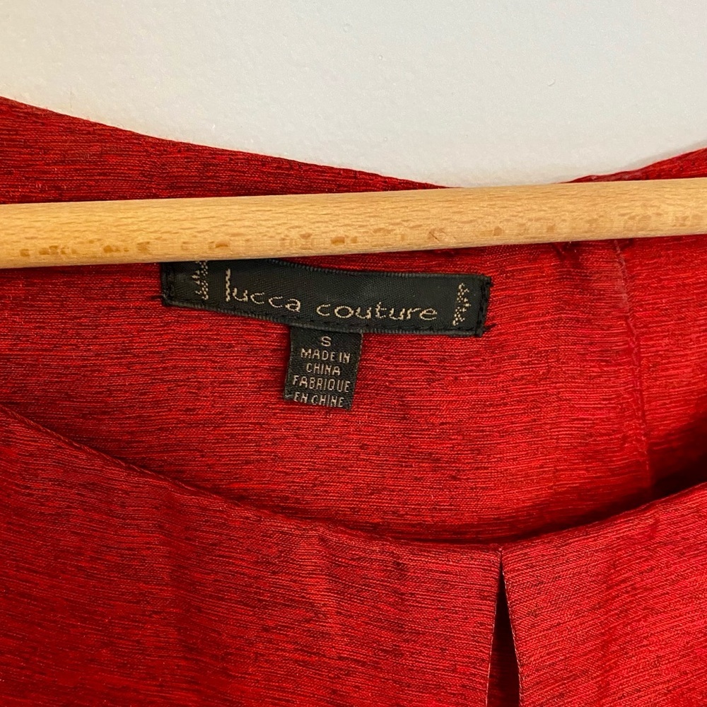 Urban Outfitters Lucca Couture Metallic Red Short Dress Cutout Small - Picture 10 of 13